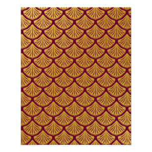 Art Deco Zeemeerminschalen - Magenta Perfect Poster