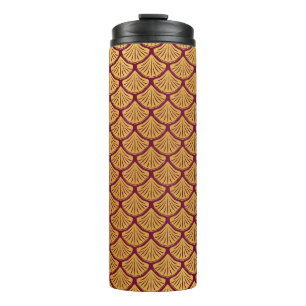 Art Deco Zeemeerminschalen - Magenta Thermosbeker