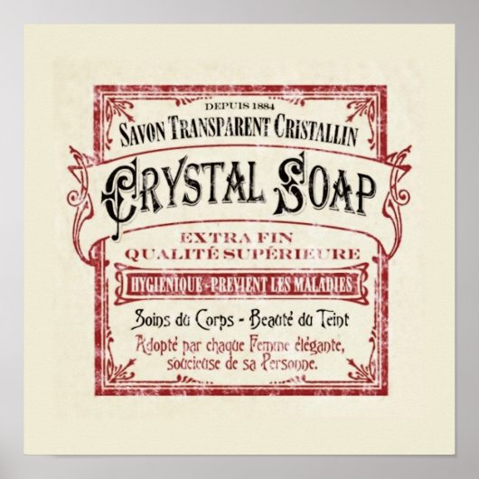 Art Deco  zeep-Poster Poster (Voorkant)