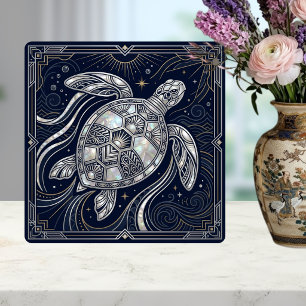 Art Deco Zeeschildpad Moeder-van-parel Stijl Tegel Tegeltje