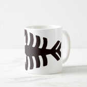  Art Deco Zeevruchten Kreeft in Zwart Koffiemok (Voorkant rechts)