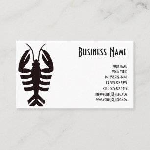 Art Deco Zeevruchten uit grootmoeders tijd, kreeft Visitekaartje