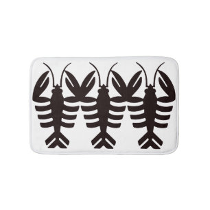 Art Deco Zeevruchten uit het verleden, Kreeft in h Badmat