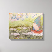 Art Deco Zeilboot Canvas Afdruk (Voorkant)