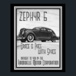 art deco Zephyr 6 ad 16x20 Poster<br><div class="desc">Zephyr 6-Hirondelle Motor Co. Art Deco-Poster</div>