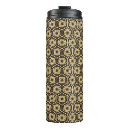 Art Deco: Zeshoekige behang Thermosbeker (Voorkant)
