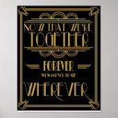 Art Deco-zetplan Zitten overal waar u kunt afdrukk Poster (Voorkant)