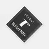 Art Deco zie 7th Birthday Party met aangepaste naa Servet (Hoek)