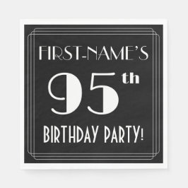 Art Deco zie 95th Birthday Party met aangepaste na Servet