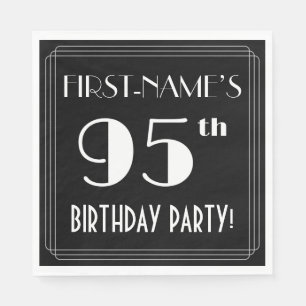 Art Deco zie 95th Birthday Party met aangepaste na Servet