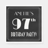 Art Deco zie 97th Birthday Party met aangepaste na Servet (Voorkant)