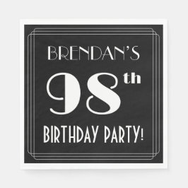 Art Deco zie 98th Birthday Party met aangepaste na Servet