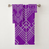 Art Deco Zig-Zag Bad Handdoek (Insitu)