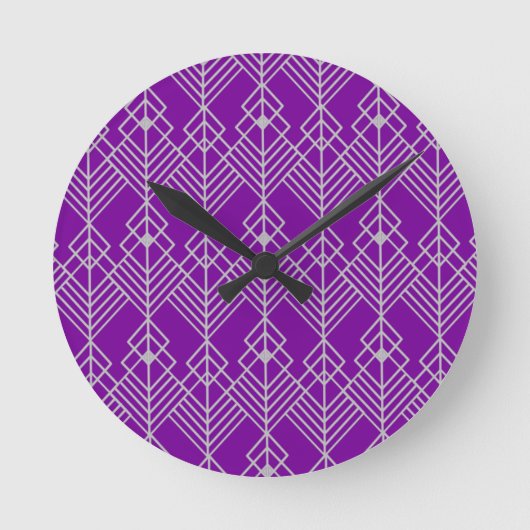 Art Deco Zig Zag Ronde Klok (Voorkant)