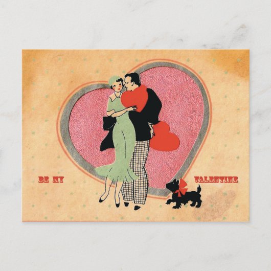 Art Deco ~  zijn mijn Valentijn Feestdagenkaart (Voorkant)