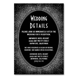 Art Deco Zilver Bruiloft Receptie Invoegen Kaarten