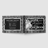 Art Deco Zilveren Huwelijksjubileum Great Gatsby Gastenboek (Volledig)
