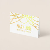 Art Deco Zitplaatsen Kaart Gold String Lights (Voorkant)