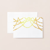 Art Deco Zitplaatsen Kaart Gold String Lights (Met envelop)