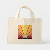 Art deco zon bij zonsopgang Canvas tas (Voorkant)