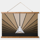 Art deco zon hangend wandkleed (Voorkant)