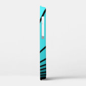 Art deco zon in aqua Case-Mate iPhone case (Achterkant / Links)