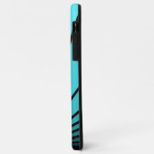 Art deco zon in aqua Case-Mate iPhone case (Achterkant/links)