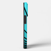 Art deco zon in aqua Case-Mate iPhone case (Achterkant / Rechts)