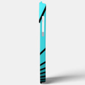 Art deco zon in aqua Case-Mate iPhone case (Achterkant / Links)