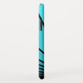 Art deco zon in aqua iPhone / iPad case (Achterkant/rechts)