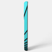 Art deco zon in aqua samsung galaxy hoesje (Linkerkant)