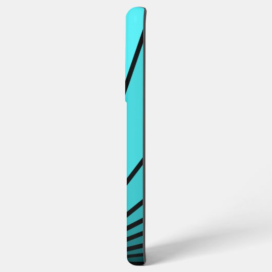 Art deco zon in aqua samsung galaxy hoesje (Linkerkant)