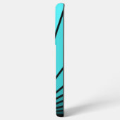 Art deco zon in aqua samsung galaxy hoesje (Achterkant horizontaal)