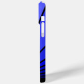 Art deco zon in blauw Case-Mate iPhone case (Achterkant / Links)