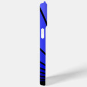 Art deco zon in blauw Case-Mate iPhone case (Achterkant / Rechts)