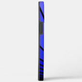 Art deco zon in blauw Case-Mate iPhone case (Achterkant / Rechts)