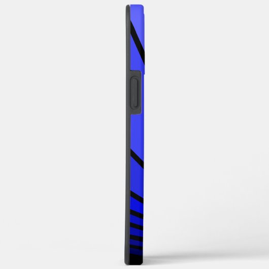 Art deco zon in blauw Case-Mate iPhone case (Achterkant / Rechts)