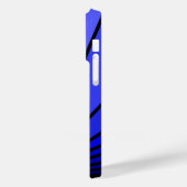 Art deco zon in blauw Case-Mate iPhone case (Achterkant / Links)