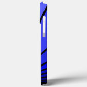 Art deco zon in blauw Case-Mate iPhone case (Achterkant / Links)