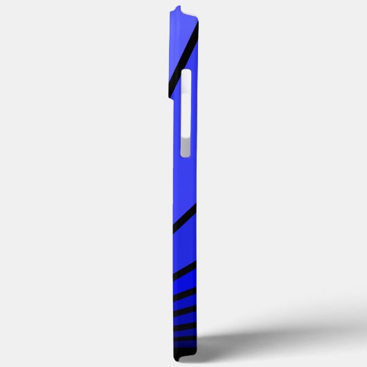 Art deco zon in blauw Case-Mate iPhone case (Achterkant / Links)