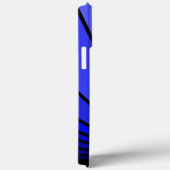 Art deco zon in blauw Case-Mate iPhone case (Achterkant / Rechts)