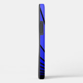 Art deco zon in blauw Case-Mate iPhone case (Achterkant / Rechts)