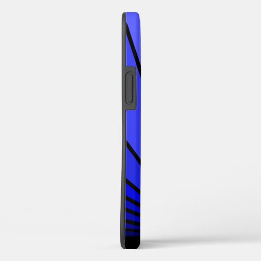 Art deco zon in blauw Case-Mate iPhone case (Achterkant / Rechts)