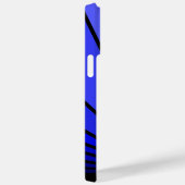 Art deco zon in blauw Case-Mate iPhone case (Achterkant / Rechts)