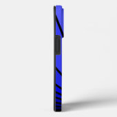 Art deco zon in blauw Case-Mate iPhone case (Achterkant / Rechts)