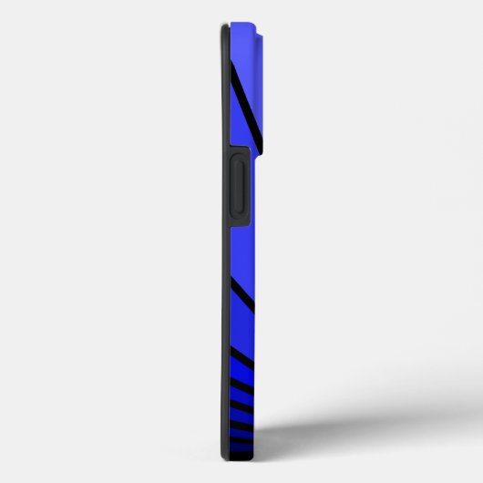 Art deco zon in blauw Case-Mate iPhone case (Achterkant / Rechts)