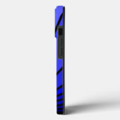 Art deco zon in blauw Case-Mate iPhone case (Achterkant / Links)