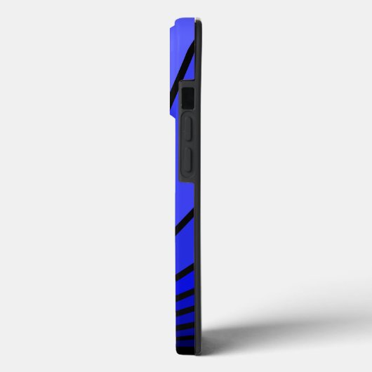 Art deco zon in blauw Case-Mate iPhone case (Achterkant / Links)