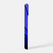Art deco zon in blauw iPhone 15 case (Rechterkant)