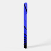 Art deco zon in blauw iPhone hoesje (Rechterkant)